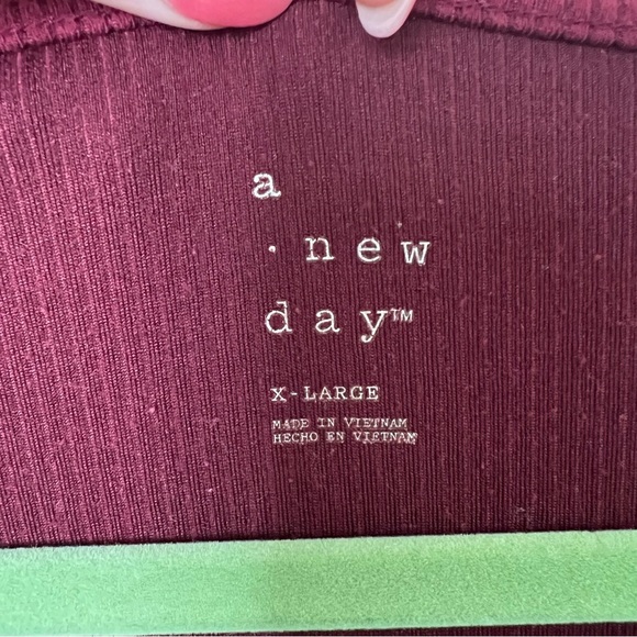 a new day Burgundy Long Sleeve Shirt - Picture 2 of 4